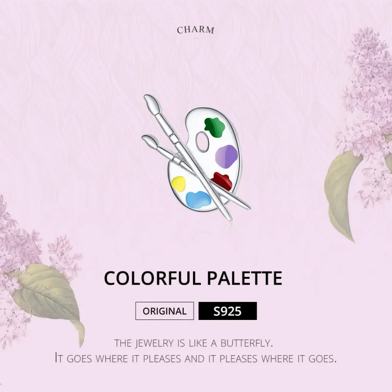 (zdjęcie do) Charms Typu Pandora Kolorowa paleta sztuki - BSC359 - Wyświetl 6