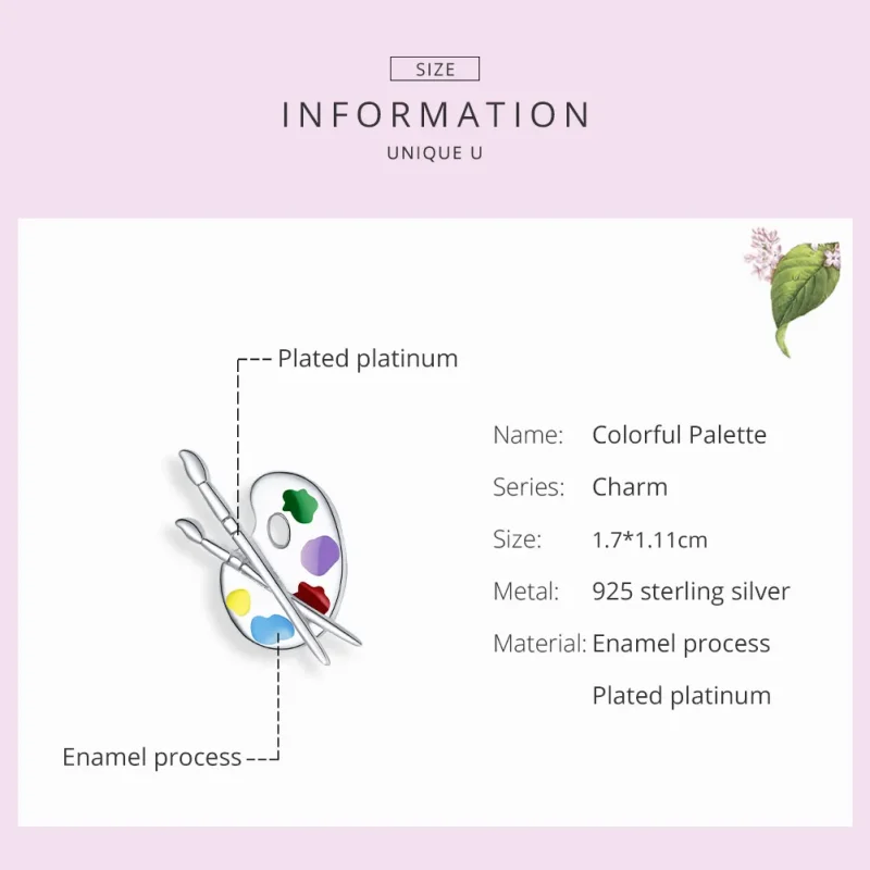 (zdjęcie do) Charms Typu Pandora Kolorowa paleta sztuki - BSC359 - Wyświetl 7
