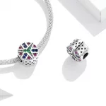 Charms Typu Pandora Kolorowa Szczęśliwa Gwiazda - SCC1683