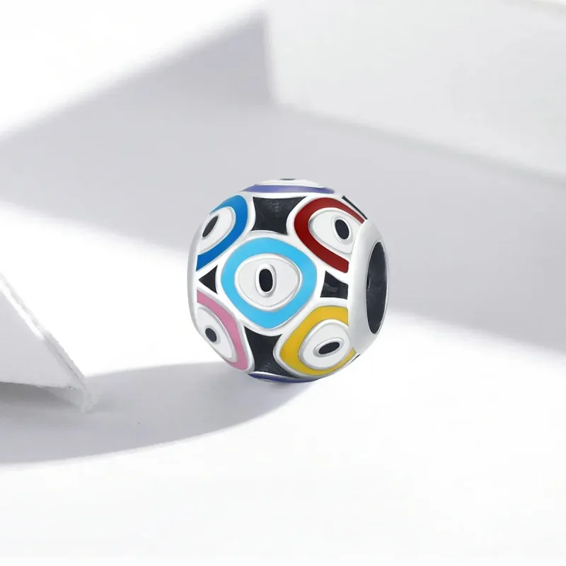 (zdjęcie do) Charms Typu Pandora Kolorowe diabelskie oko - BSC585 - Wyświetl 2