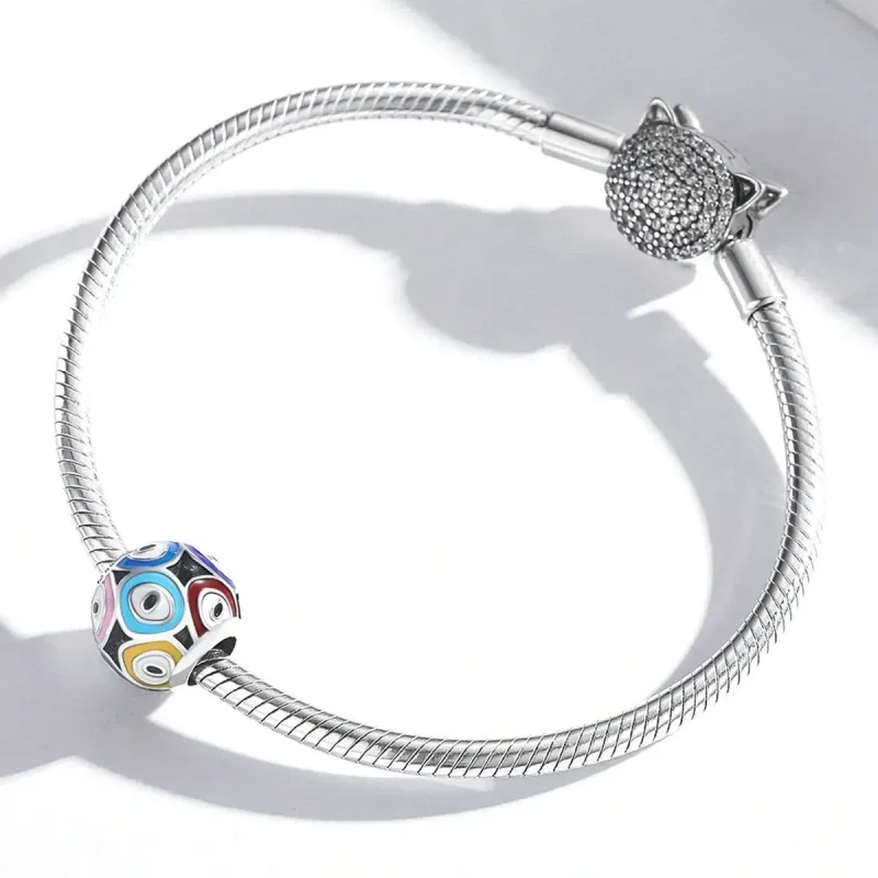 (zdjęcie do) Charms Typu Pandora Kolorowe diabelskie oko - BSC585 - Wyświetl 3