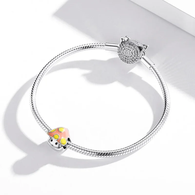 (zdjęcie do) Charms Typu Pandora Kolorowe Małe Grzyby - SCC1853 - Wyświetl 3