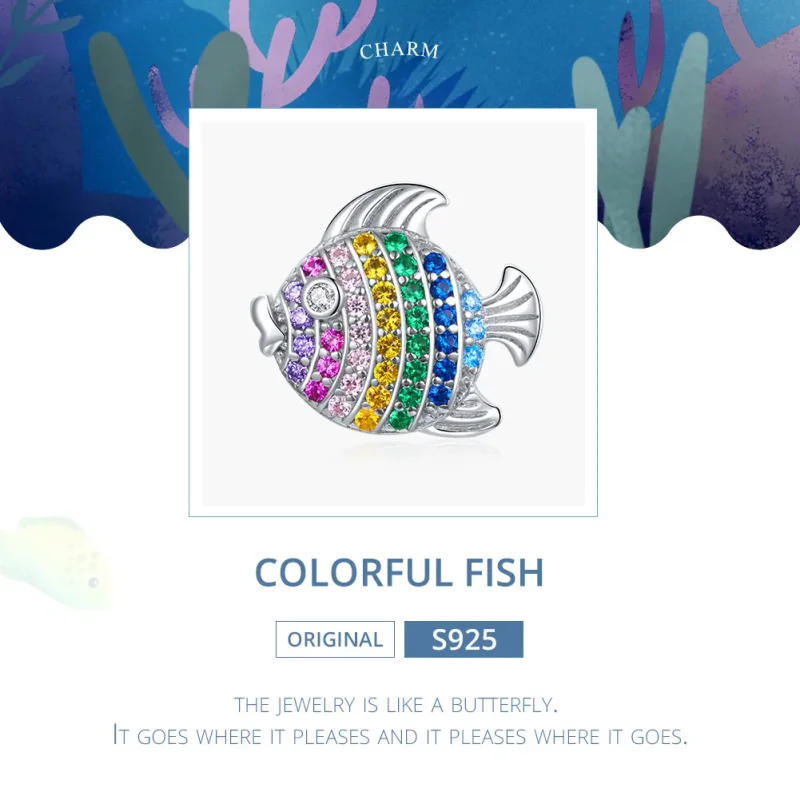 (zdjęcie do) Charms Typu Pandora Kolorowe Ryby - SCC1803 - Wyświetl 6