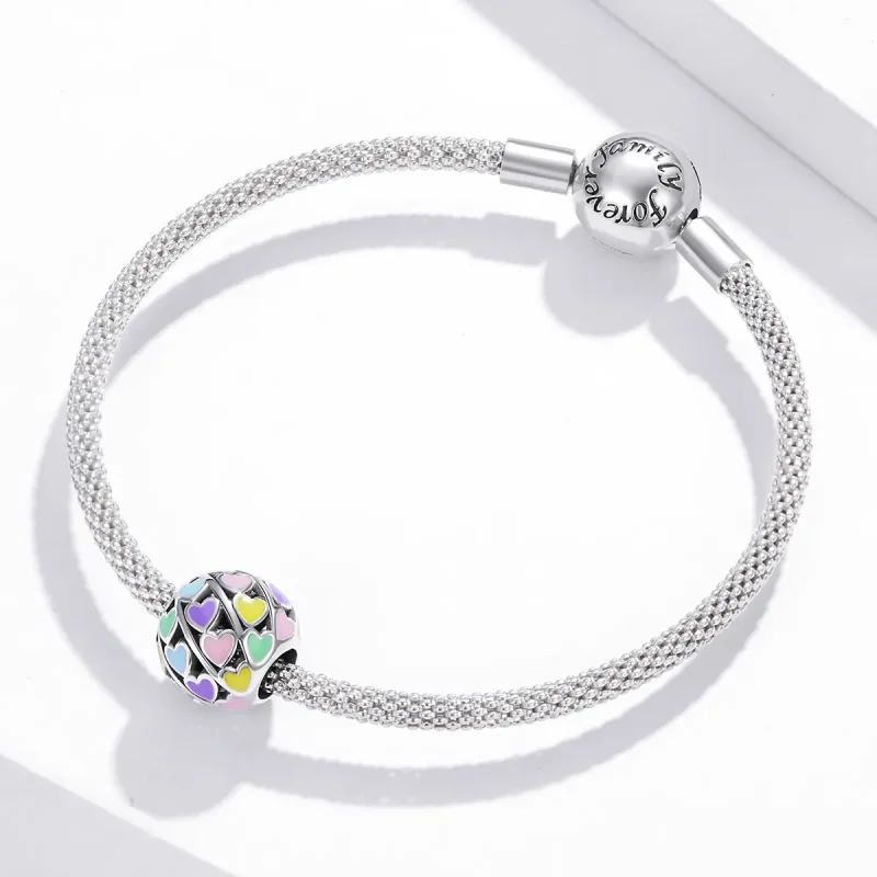 (zdjęcie do) Charms Typu Pandora Kolorowe serca - SCC1758 - Wyświetl 3