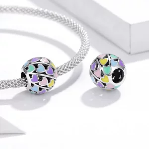 Charms Typu Pandora Kolorowe serca - SCC1758