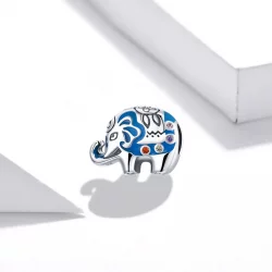 Charms Typu Pandora Kolorowy mały słoń - SCC1821