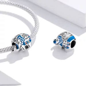 Charms Typu Pandora Kolorowy mały słoń - SCC1821