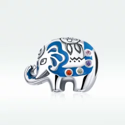Charms Typu Pandora Kolorowy mały słoń - SCC1821