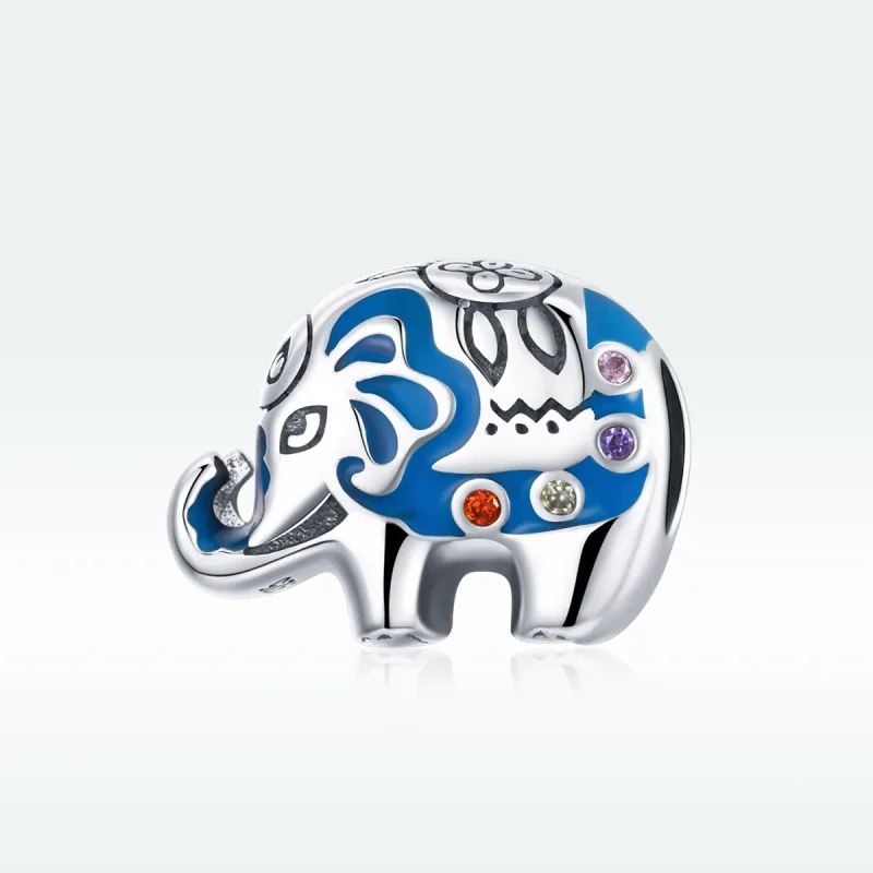 (zdjęcie do) Charms Typu Pandora Kolorowy mały słoń - SCC1821 - Wyświetl 5