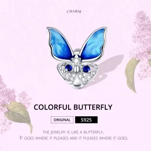 Charms Typu Pandora Kolorowy motyl - BSC405