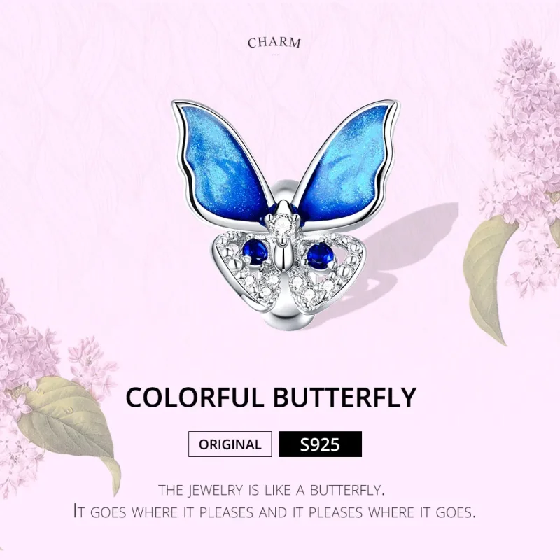 (zdjęcie do) Charms Typu Pandora Kolorowy motyl - BSC405 - Wyświetl 6