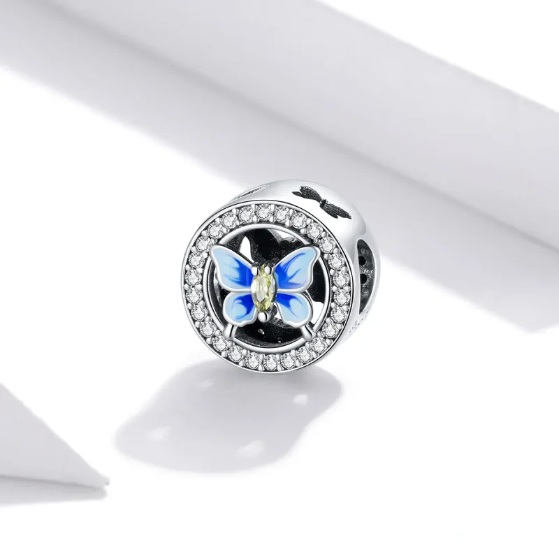 (zdjęcie do) Charms Typu Pandora Kolorowy motyl - SCC1682 - Wyświetl 2