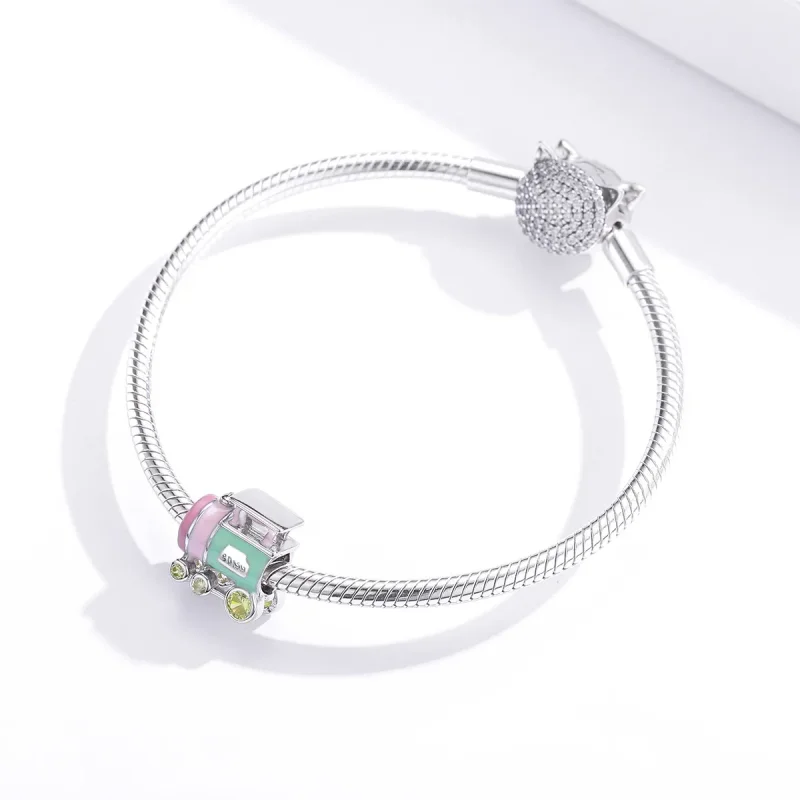 (zdjęcie do) Charms Typu Pandora Kolorowy pociąg - BSC289 - Wyświetl 2