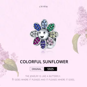 Charms Typu Pandora Kolorowy słonecznik - SCC1701