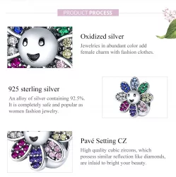 Charms Typu Pandora Kolorowy słonecznik - SCC1701