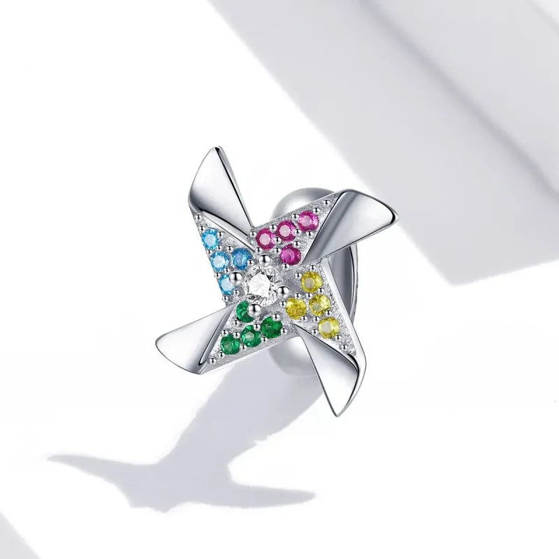 (zdjęcie do) Charms Typu Pandora Kolorowy Wiatrak - SCC1766 - Wyświetl 2