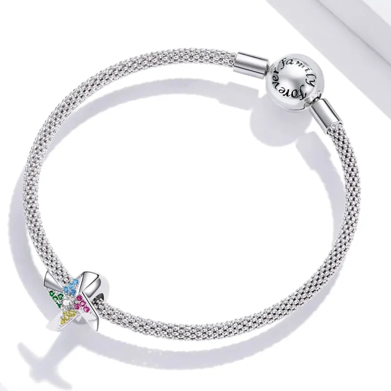 (zdjęcie do) Charms Typu Pandora Kolorowy Wiatrak - SCC1766 - Wyświetl 3