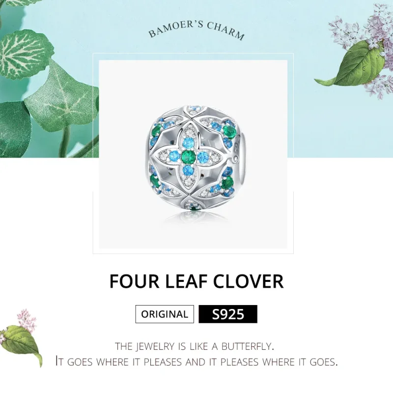 (zdjęcie do) Charms Typu Pandora koniczyna - BSC115 - Wyświetl 5