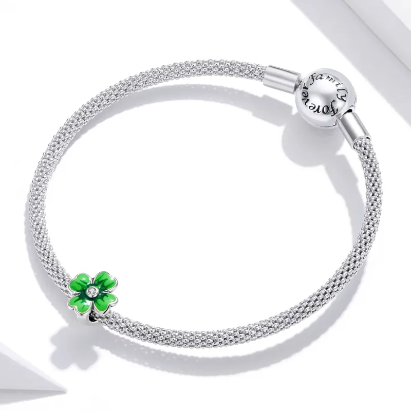 (zdjęcie do) Charms Typu Pandora Koniczyna szczęścia - SCC1749 - Wyświetl 3