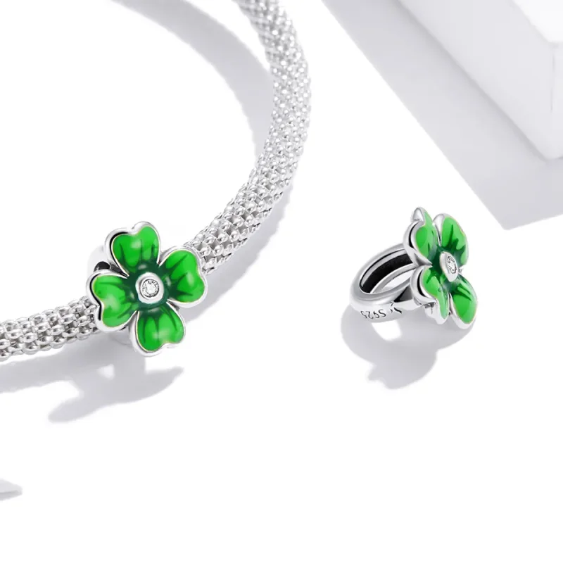 (zdjęcie do) Charms Typu Pandora Koniczyna szczęścia - SCC1749 - Wyświetl 4