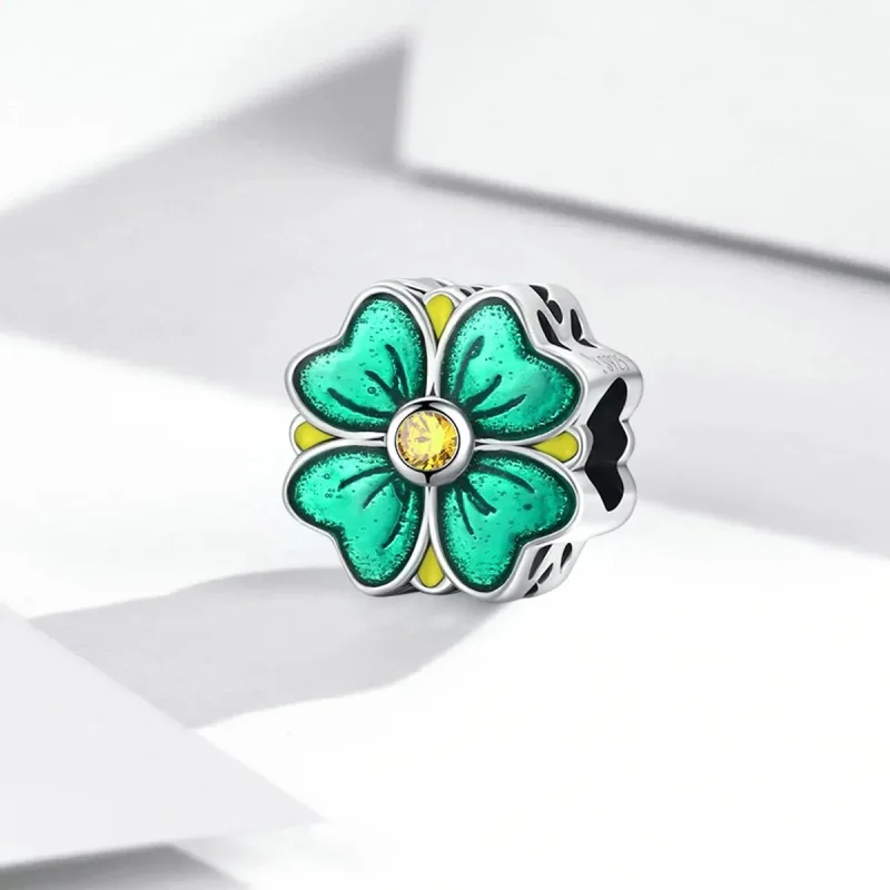 (zdjęcie do) Charms Typu Pandora koniczyna szczęścia - SCC2018 - Wyświetl 2