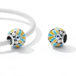 Charms Typu Pandora Kontrastujący kolor Mans Star Eyes - SCC2201