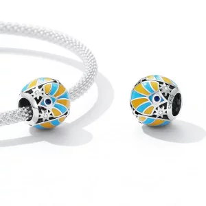 Charms Typu Pandora Kontrastujący kolor Mans Star Eyes - SCC2201