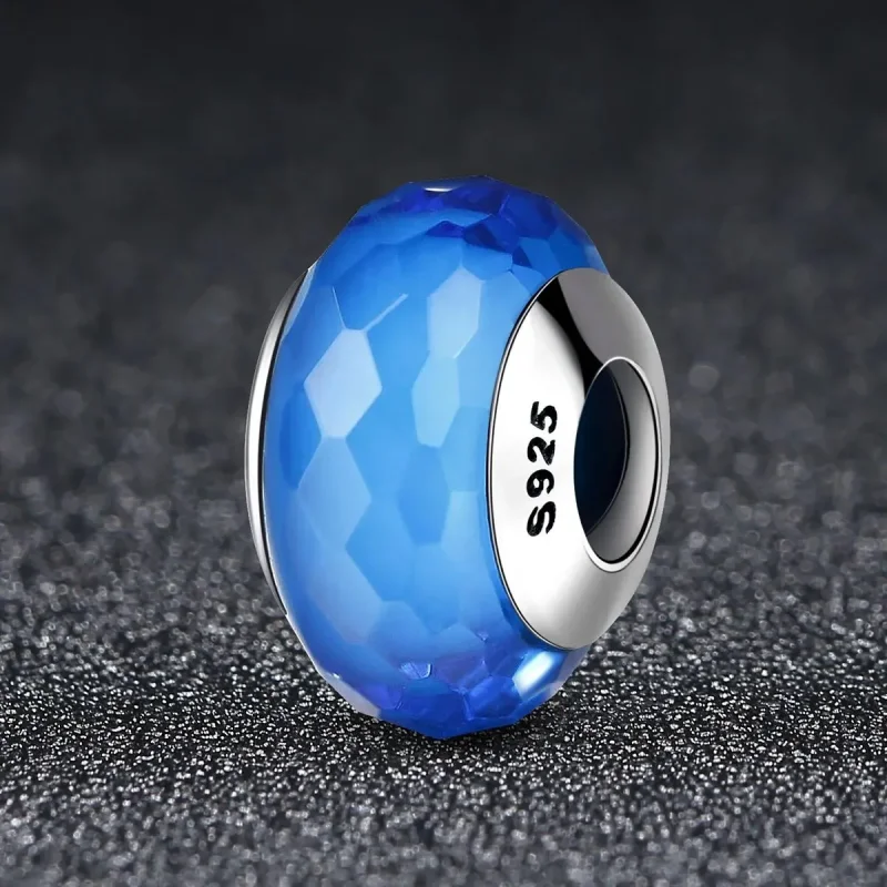 (zdjęcie do) Charms Typu Pandora Koraliki ze szkła Murano w kolorze niebieskim - SCZ037 - Wyświetl 2