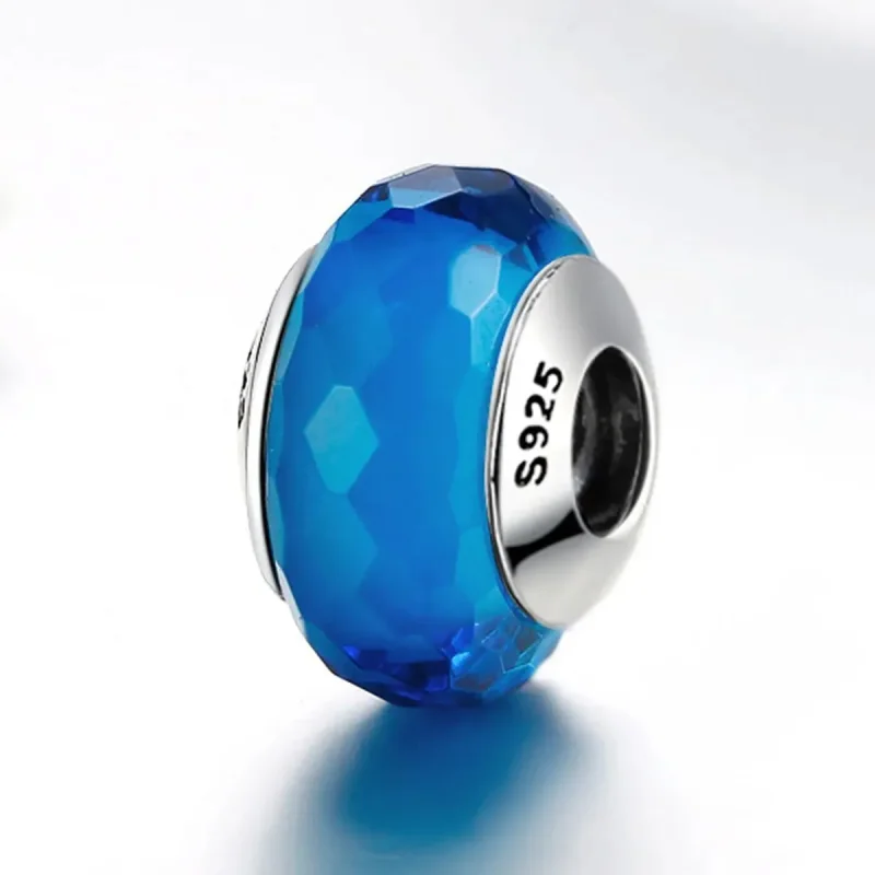 (zdjęcie do) Charms Typu Pandora Koraliki ze szkła Murano w kolorze niebieskim - SCZ037 - Wyświetl 3