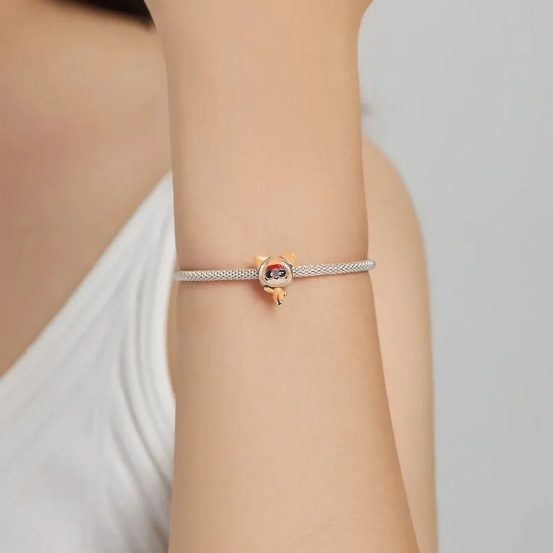 (zdjęcie do) Charms Typu Pandora Kosmiczna Lalka Kot - SCC1941 - Wyświetl 5