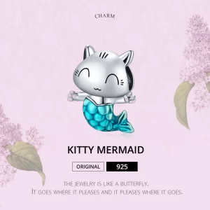 Charms Typu Pandora Kot Syrenka - SCC1852