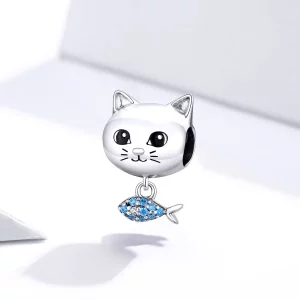 Charms Typu Pandora Kotek Z Rybą - BSC226