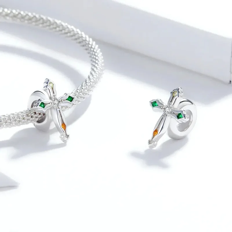 (zdjęcie do) Charms Typu Pandora Krzyż Dziękczynienia - BSC343 - Wyświetl 4