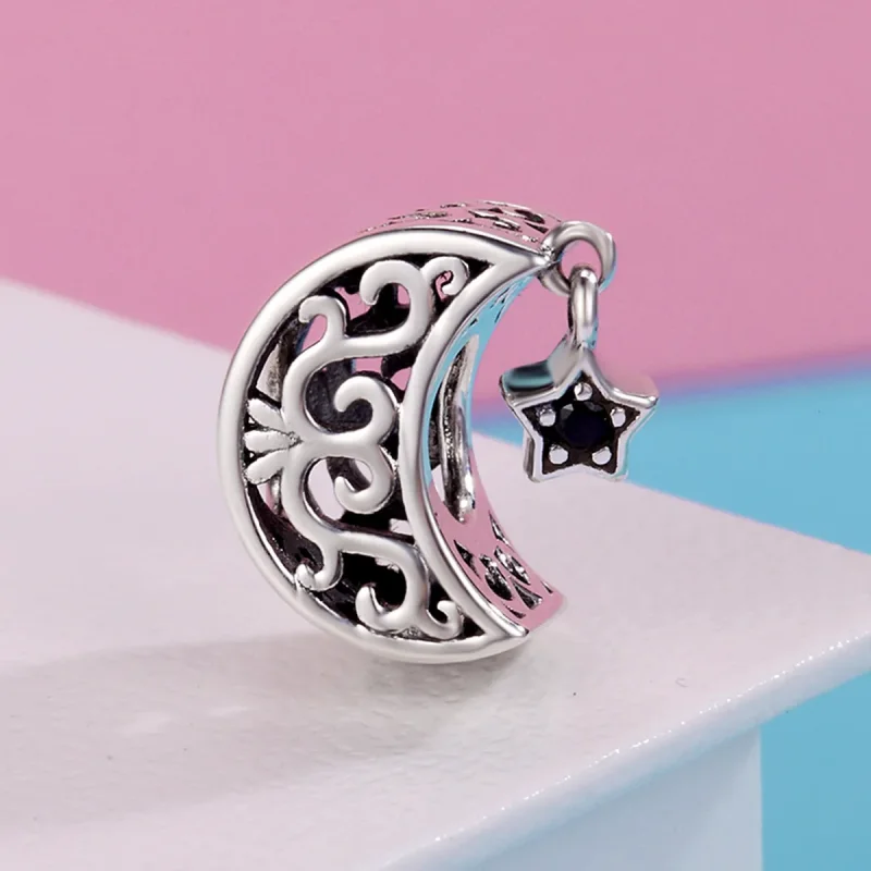 (zdjęcie do) Charms Typu Pandora Księżyc i gwiazda - SCC483 - Wyświetl 4