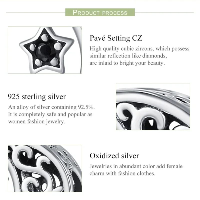 (zdjęcie do) Charms Typu Pandora Księżyc i gwiazda - SCC483 - Wyświetl 7
