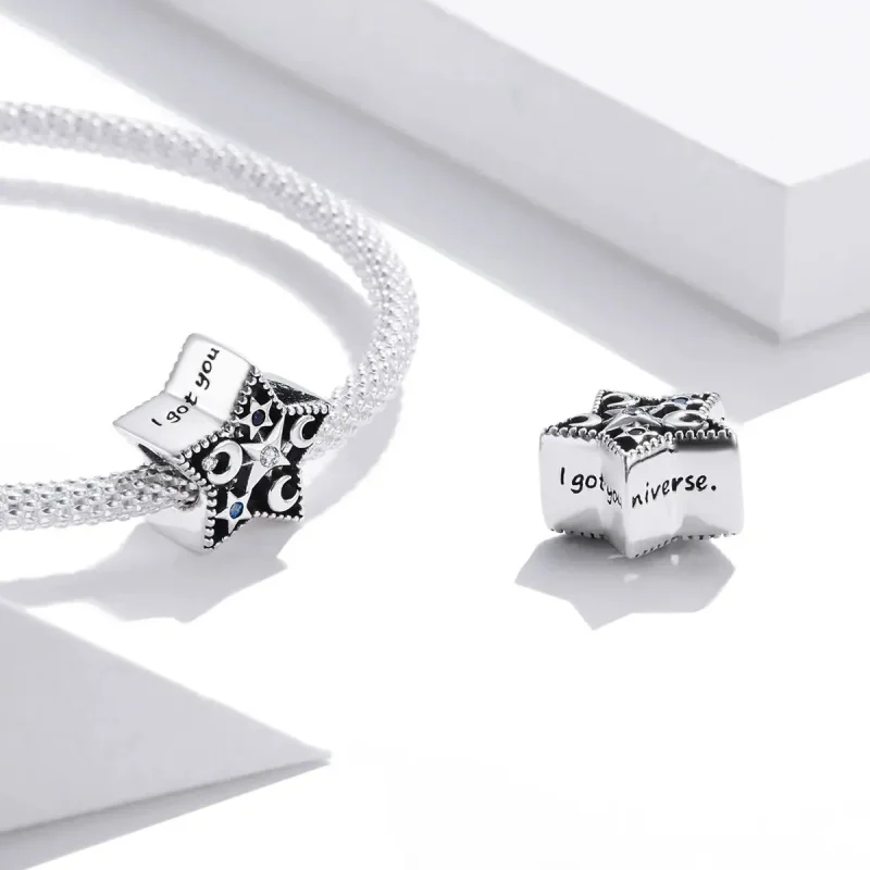 (zdjęcie do) Charms Typu Pandora Księżyc i gwiazdy - BSC441 - Wyświetl 4