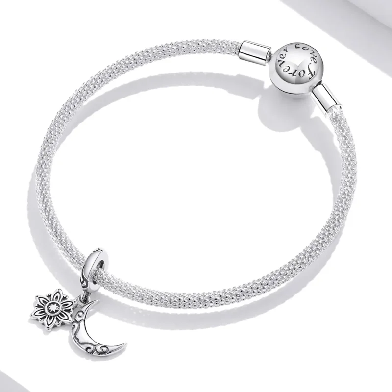 (zdjęcie do) Charms Typu Pandora księżyc Lotus - SCC1826 - Wyświetl 3