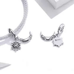 Charms Typu Pandora księżyc Lotus - SCC1826