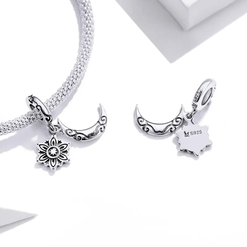 (zdjęcie do) Charms Typu Pandora księżyc Lotus - SCC1826 - Wyświetl 4