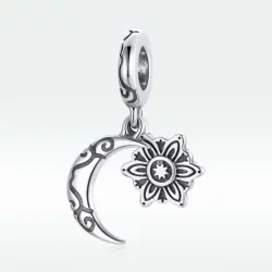 Charms Typu Pandora księżyc Lotus - SCC1826