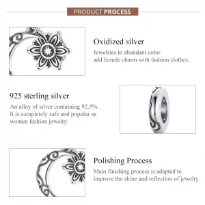 Charms Typu Pandora księżyc Lotus - SCC1826
