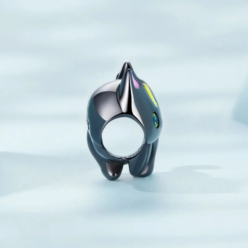 (zdjęcie do) Charms Typu Pandora Księżycowy Kot - SCC2386 - Wyświetl 3