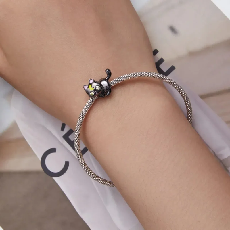 (zdjęcie do) Charms Typu Pandora Księżycowy Kot - SCC2386 - Wyświetl 6