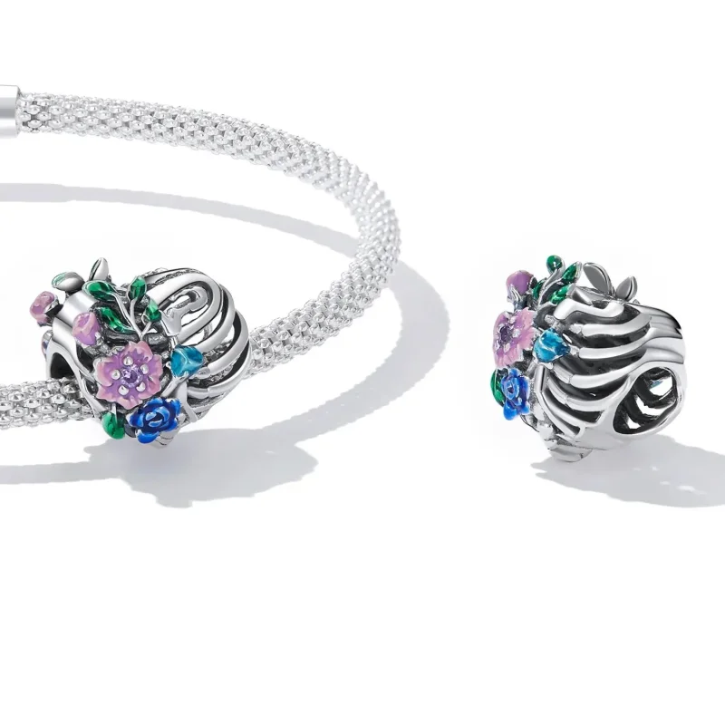 (zdjęcie do) Charms Typu Pandora Kwiat żebra miłości - SCC2239 - Wyświetl 4