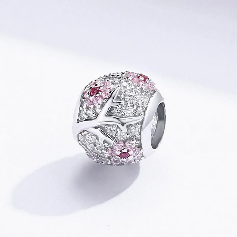 (zdjęcie do) Charms Typu Pandora Kwiat śliwy - BSC153 - Wyświetl 2