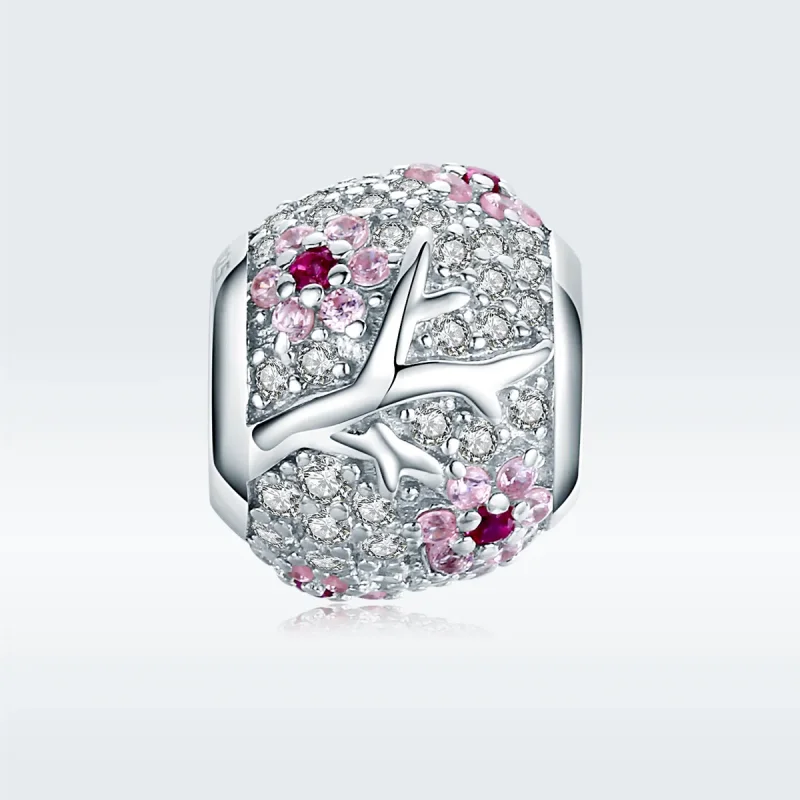 (zdjęcie do) Charms Typu Pandora Kwiat śliwy - BSC153 - Wyświetl 5