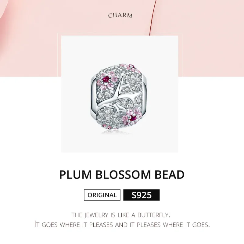 (zdjęcie do) Charms Typu Pandora Kwiat śliwy - BSC153 - Wyświetl 6