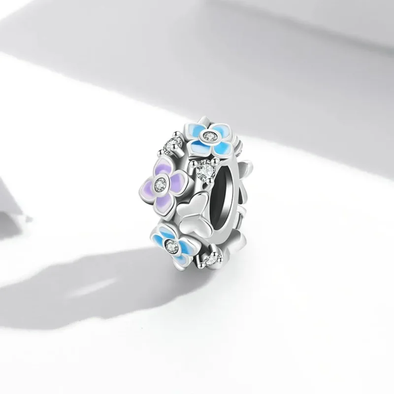 (zdjęcie do) Charms Typu Pandora Kwiat miłości motyla - SCC2063 - Wyświetl 2