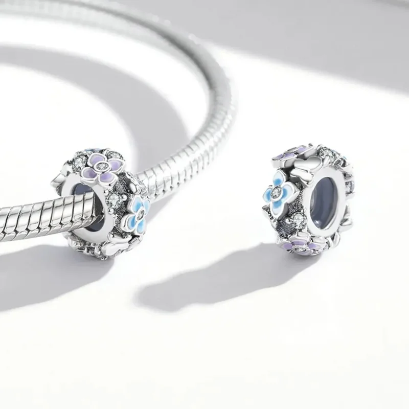(zdjęcie do) Charms Typu Pandora Kwiat miłości motyla - SCC2063 - Wyświetl 4