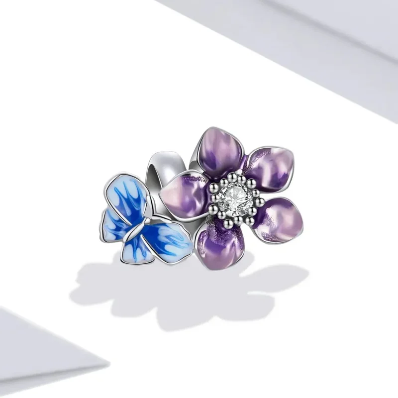 (zdjęcie do) Charms Typu Pandora Kwiat motyla - SCC2094 - Wyświetl 2